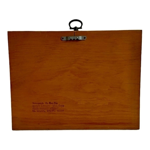 Rare Vintage Picture Frame MARCY LAWSON Fisherman Village Decoupage Wood Frame - Picture 3 of 6